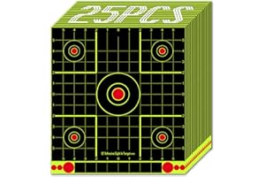 ATFLBOX 25 cibles à éclats Splitter Sticker 30.5 x 33CM Splatter Papier Autocollant Cible et Cible adhésive, cibles de tir réactives pour Tous Les fusils, Pistolets, carabines à air comprimé, Airsoft