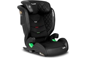 Nukido Kindersitz Kinderautositz 15 Bis 36 kg Autositz Für Kinder 4 Bis 12 Jahren ISOFIX Kopfstützenverstellung Neigungsverstellung Louis (Schwarz)