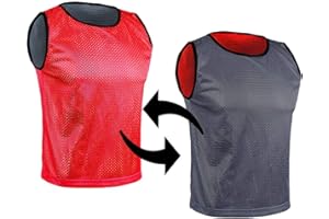 SPORTSBIBS Fußball Leibchen für Kinder und Erwachsene, Wendeleibchen 2-Farbig, Trainingsleibchen, Markierungshemd Doppelseitig für Team-Spiel, Damen Herren Junioren Senioren, viele Farben und Größen