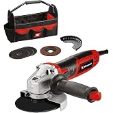 Einhell Palm Grinding TC-AG 125/850 Kit (850 W, 12000 rpm, max cutting depth 28 mm, max disc diameter 125 mm, 3 cutting discs