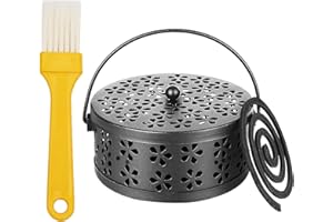 IWTBNOA Mückenspirale Halter, Tragbar Metallisch Moskito Spulenhalter, Mosquito Coil Holder, Klassischer Metall-Räucherstäbchenhalte, Beweglicher Moskito-Spulenhalter für Zuhause Camping Außenbereich