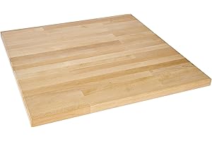 Ulmia Massivholzplatte für Multifunktionstisch MFT1200 (Buche massiv geölt, Platte ohne Lochsystem, Größe 60x60 cm, inkl. eingelassene Magnete, robuste Oberfläche)