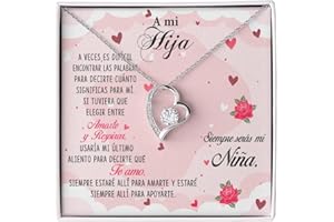 Bramart Collar para Mujer Esposa, Mamá, Novia, Hija, Amiga - Ideas de Regalos para ella, Aniversario de Matrimonio, Cumpleaños o Navidad - Estuche con DEDICATORIA incluido