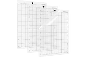 Prime Vinyl Schneidematte für Silhouette Portrait Ersatz Schneidematte,3 Stück Standard Griff 30,5 x 20,3 cm,gerasterte, selbstklebende, Schneidematten-Set.