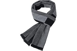 Justay Sowarm Écharpe d'Hiver Homme, Écharpe en Tricot Chaude Douce Longue Confortable pour Homme Femme Style Classique