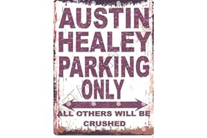 TRACY'S SIGNS AUSTIN HEALEY METAL PARKING SIGN SMALL 6x8in 15x20cm RETRO VINTAGE STYLE tin wall art shed workshop garage classic cars