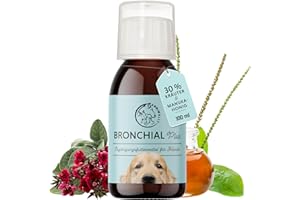 Annimally Bronchial Liquid für Hunde mit Manuka Honig I Bronchial Plus 100ml Saft für Atemwege beim Hund - Reich an Thymian, Echinacea, Salbei & 9 weiteren Atemkräutern
