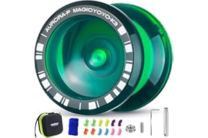 MAGICYOYO JoJo K3 Aurora-p, Finger Spin Professionelles Trick JoJo für Kinder, Reaktionsfähiges und Nicht Reagierendes Yoyo für Fortgeschrittene, mit 12 JoJo-Saiten und JoJo-Zubehörset