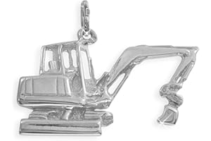 VIENNAGOLD Schaufelbagger Bagger Anhänger Sterling Silber 925 massiv (Art.209134) Gratis Express Gravur