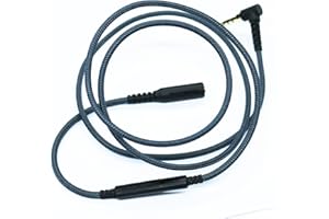 KetDirect 70cm(2.2ft) 3.5mm male to 3.5mm Female headset earphone Headphone Adapter Extension Cable with remote volume control & Microphone for apple iphone itouch ipad & Android phone