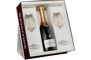 Bollinger Special Cuvee Brut Champagne in Gift Set With 2 Flutes NV 75 cl