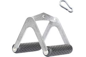 SYL Fitness Doppel D Reihengriff, Seilzug Fitness Pull Down Griff für Bizeps, Trizeps - T Bar Row Landminenaufsatz