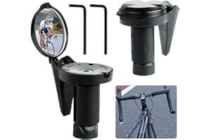 MELLYSTORE Specchietto Retrovisore per Biciclette 2pcs Specchietto Bici da Corsa Specchietti Bici Manubrio 360° Regolabile Pieghevole Lente Convessa Specchio da Manubrio per Mountain Bicicletta E-Bike 18-22mm