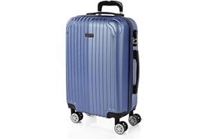ITACA Maleta de Viaje Cabina Rígida 4 Ruedas 55 cm Trolley ABS. Equipaje de Mano. Pequeña Resistente Cómoda y Ligera. Low Cost Ryanair. Estudiante. Calidad y Diseño. T71550, Color azul zafiro
