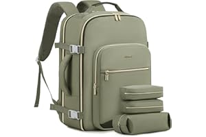 LOVEVOOK Sac à Dos de Voyage Femme, Sac a Dos Voyage Cabine Avion Bagage Backpack Travel Ryanair, Imperméable Sac Ordinateur Portable Sac a Dos Valise de Randonnée Affaires Travail