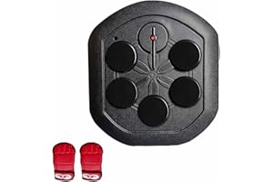 Fulluky Machine de Boxe Musicale, boîte électronique à cibles murales, avec 6 lumières et capteur Bluetooth, appareils d'entraînement de Boxe avec Gants de Boxe