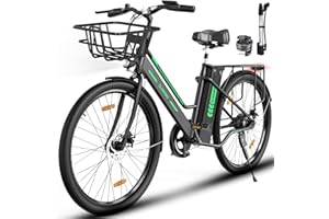ELEKGO Vélo Électrique, 26" Vélo Électrique , Vélo Électrique Assisté par Pédale avec Batterie De 8.4Ah, 250W, Écran LCD,E Bike Ville, Adulte 35 - 70KM
