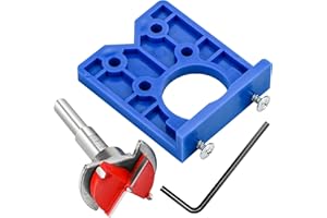 LUOCAI Concealed Hinge Jig Drill Guide Set - 35mm Hinge Jig, Forstner Bit Sets, Hinge Boring Jig, Drill Guide for Cabinet Hinges