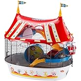 Ferplast 57922799 Hamsterheim &uuml;&ccedil; katlı, &Ouml;l&ccedil;&uuml;ler: 49,5 x 34 x Y 42,5 cm, siyah