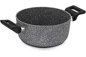 ILLA Planeta Casseruola 2 manici 24 cm adatta per Induzione in Alluminio 100% riciclato, Made in Italy