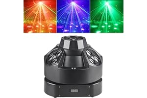 METYONLASER DJ Party Light, 200 W RGBW 4 en 1 LED DJ Stage Lights, DJ Lights avec rotation infinie et son activé pour mariage DJ Party et Live House
