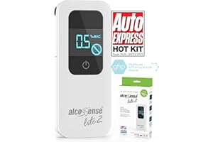 AlcoSense Lite 2 Breathalyser/Alcohol Tester for UK, Ireland and Scotland/CE Approved Alcohol Detector & Home Breathalyzer