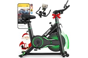 2025 Neu SLUNSE Heimtrainer Fahrrad mit App, Einstellbarer Magnetischer Widerstand Hometrainer Fahrrad, Leise & Bequem Ergometer Heimtrainer mit Hantelablage, LCD-Display, Tablet-Halterung, Bis 180KG