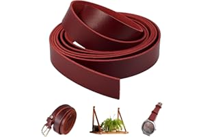 TESSTSY Striscia di Cuoio 2 cm X 2 m, Cuoio per Cinture, Piatto Cordino in Vera Pelle, Cordoncino Pelle Tagliabili, Piatte in Pelle per Guinzagli per Animali Domestici, Cinture Intrecciate e Altro Ancora