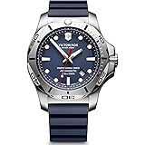 Victorinox Men's I.N.O.X - Analog Quartz Swiss Made Stainless Steel Blue Rubber Strap Watch 241734