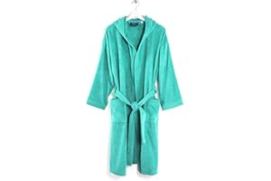 Caleffi - Accappatoio con Cappuccio MINORCA | Massima Assorbenza | Coloranti Atossici Certificati | Design Italiano dal 1962 | Stile per il Tuo Bagno, Azalea, S