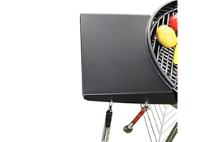 GRISUN Grilltischablage für Weber Kugelgrill 57 cm, Weber Master Touch 57 cm, Premium, Original Holzkohlegrill 22 inch, Kugelgrillzubehör, BBQ Seitentisch, Pulverbeschichteter Stahl, Outdoor BBQ