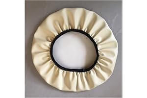 ZZDZW Hocker Bezug Wasserdicht Hockerbezug rund Kunstleder Bar Bezug Sitz Kissen,für Sitzhocker Höhenverstellbar Rollhocker Drehhocker Mit Rollen Arbeitshocker Stuhl Drehstuhl Bürohocker