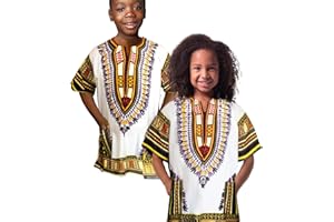 Adalex Global Dashiki African Kids Shirt Traditional Design, Authentic Clothes for Children Ethnic Patterns and African Print Boy Girl