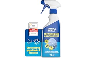 ‎GREEN HERO Green Hero Enzymreiniger & Geruchsneutralisierer 750 ml | Katzenurin & Hundeurin Entferner | Extrem Geruchsentferner für Räume zum Katzen Urin Geruch neutralisieren
