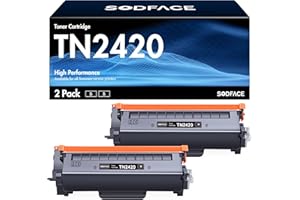 SODFACE TN2420 TN-2420 Compatible Toner Cartridges for Brother DCP-L2530DW Toner TN2410 TN-2410 for HL-L2350DW HL-L2370DN HL-L2357DW DCP-L2510D HL-L2375DW MFC-L2710DW HL-L2310D (2 Black)