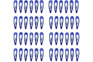 ALLSORTS 48 Pack Girls Bendies Snap Clips Hair Accessories School Hair Grips Clips Slides (Royal Blue)
