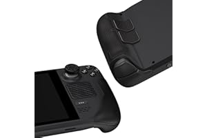 PlayVital Ochronne na Gładziki Skin Grip do Steam Deck OLED z Joystick Caps Antypoślizgowy Podkładki do Steam Deck LCD Back Button&Trigger&Trackpads - Czarny