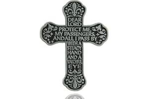 NEEDZO Motorist Prayer Cross Visor Clip, Religious Gifts of Protection for New Drivers and Passengers, 1 ¾ x 2 ½ Inches