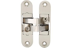 Akozon Justerbart dold 3D-gångjärn för osynliga vikdörrar av hög kvalitet - Dolt 23 mm x 95 mm stort gångjärn för sömlös och