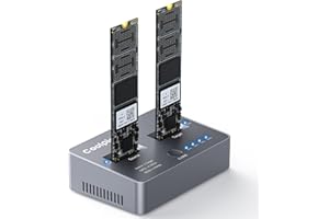 Coolpie M.2 NVMe/SATA SSD Duplicator, USB3.2 Gen2*2 20Gbps, Black, Compatible with PC, Clone M.2 NVMe/SATA SSD Size 2230/2242/2260/2280/22110