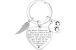 Nfyxcaz Pet Memorial Keychain Dog Keychain Present for Friend Family Keychain Gift In Memory of Pet Gifts Sympathy Gifts for Loss of Dog Cat Remembrance Present for Pet Dog Cat Lover
