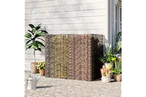 Warmiehomy Wheelie Bin Screen Willow Wheelie Bin Hideaways Wheelie Bin Storage Double Outdoor Bin Shed Screen