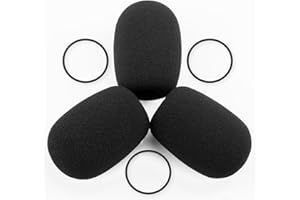 LEFXMOPHY for Bose A20 Aviation Headset Mic cover, Replacement for Bose A30 Microphone Spongue Pop filter 3-Pack Foam Cover WindScreen (Not for Proflight Series 2)