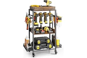 Bikoney Organizador de Herramientas Eléctricas, Almacenamiento de Herramientas Almacenaje en Garaje Organizador Cajas de Herramientas con Ruedas Taller Garaje Ideas de Regalos Para Hombres Papá