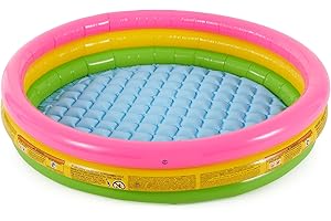 Intex 57422NP - Piscina Gonfiabile Sunset Glow, Tre Anelli, Vinile, Multicolore, 147x33 cm