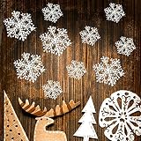 10 Stück Weihnachten Deko Schneeflocken Weihnachtsbaumdeko Weihnachtsbaumschmuck Anhänger - 3