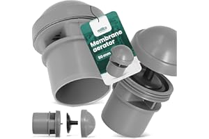 Millto Abwasser Rohrbelüfter 50 mm Sanitäranlagen Membran Aerator PP Belüftungsventil Belüfter Belüftung Abwassersystem Belüftungssystem