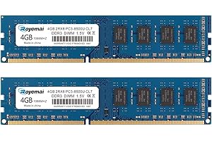 D DUOMEIQI PC3-8500 8GB Kit(2x4GB) DDR3 1066MHz Unbuffered Non-ECC 1.5V CL7 2Rx8 Dual Rank 240 Pin UDIMM Memoria Principal Module Upgrade