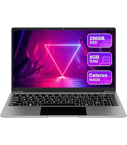 Ordinateur Portable 14,1″ – Celeron Dual-Core, 6 Go RAM, 128 Go SSD, Fanless, Idéal Travail Et études