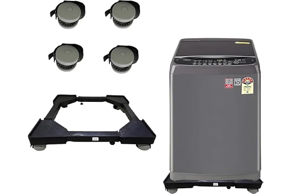 JASDONE Heavy Duty Adjustable Top Load Washing Machine Stand Trolley Compatible for LG 6kg, 6.5kg, 7kg, 7.5kg, 8kg,9kg, 10kg Water Proof (Suitable for TOPLOAD Washing Machine only)